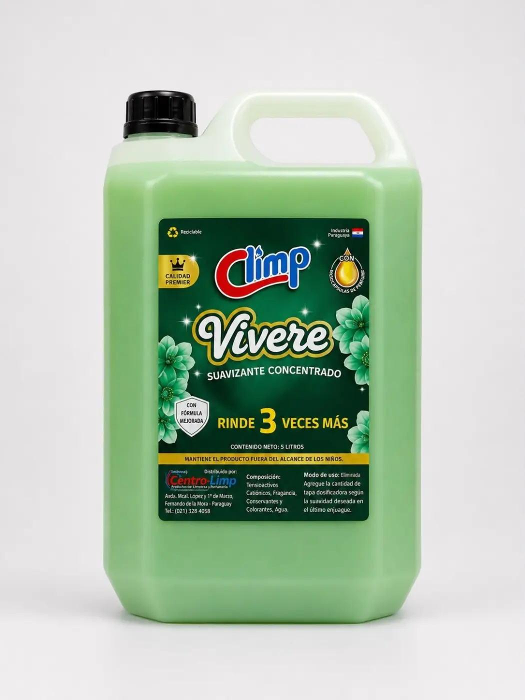 SUAVIZANTE CONCENTRADO VIVERE  5L, CLIMP