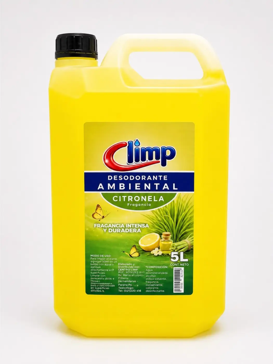 DESODORANTE PARA PISO CLIMP, CITRONELA 5LT