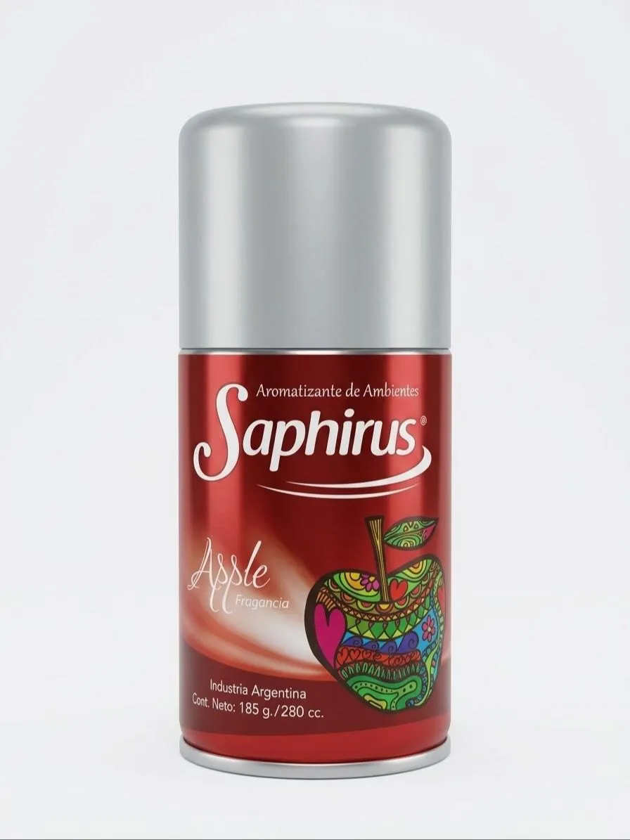 DESODORANTE AMBIENTAL SAPHIRUS AEROSOL APPLE 280CC