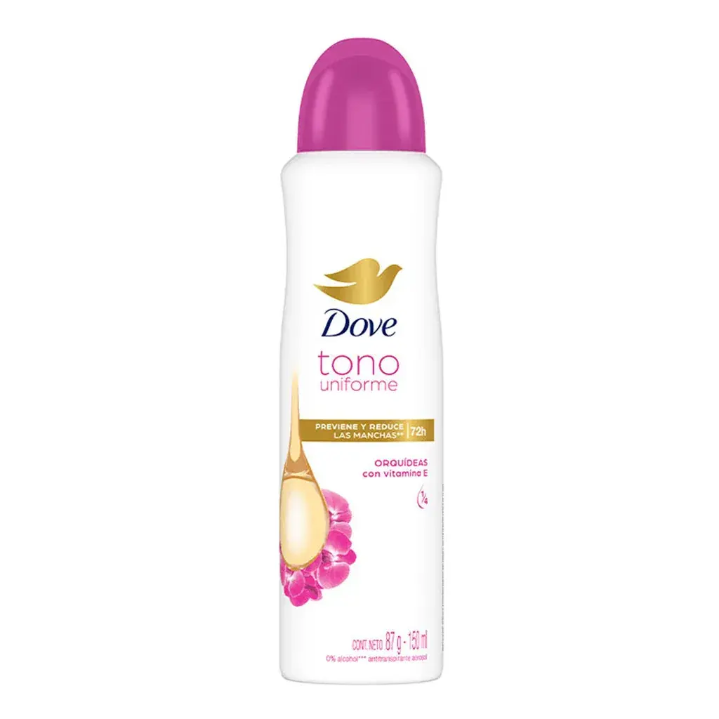 DESODORANTE AEROSOL TONO UNIFORME ORQUIDEA, DOVE 150ML