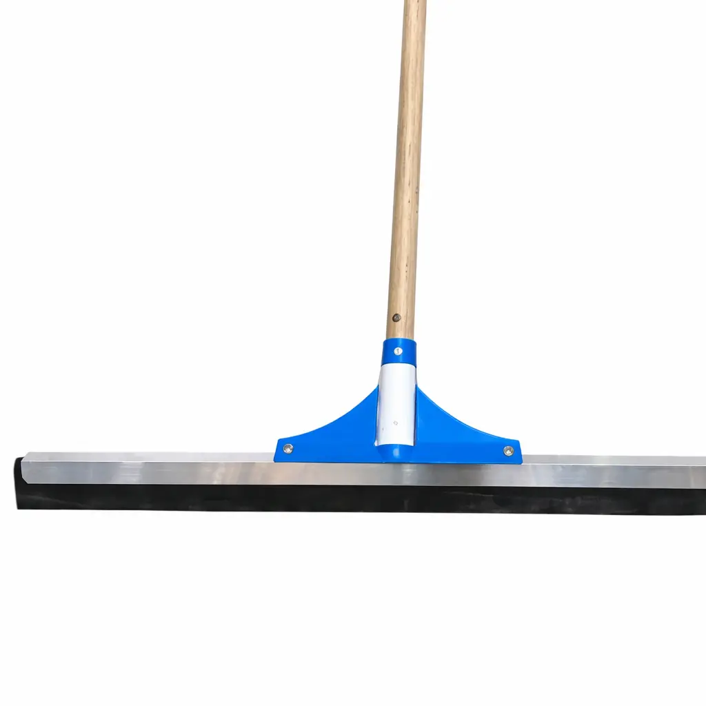 ESCURRIDOR ALUMINIO C/ PALO MADERA Y SOPORTE PLÁSTICO AZUL 60CM