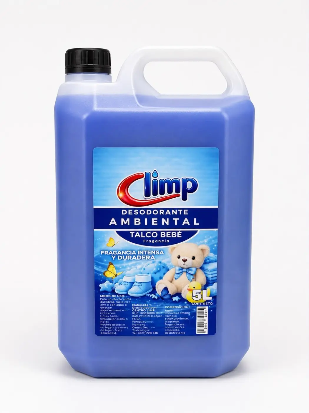 DESODORANTE PARA PISO CLIMP, TALCO BEBÉ 5LT.