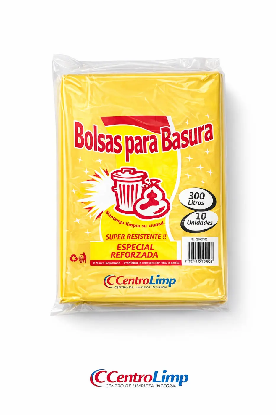 BOLSA DE BASURA 300L, RESISTENTE CONT. 10U.