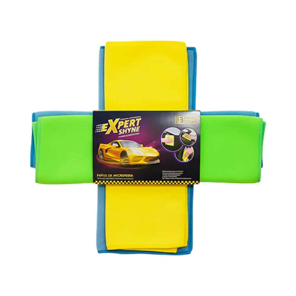 PACL DE 3 PIEZAS, PAÑOS DE MICROFIBRA EXPERT SHYNE