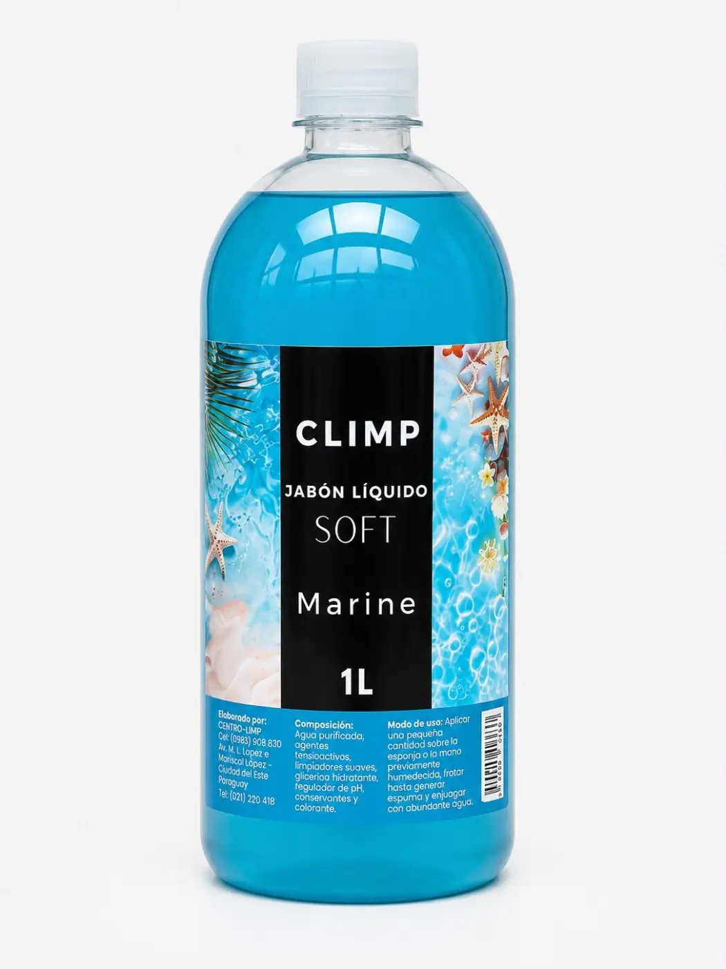 JABÓN LIQUIDO TOCADOR ALGAS MARINAS, 1LT CLIMP