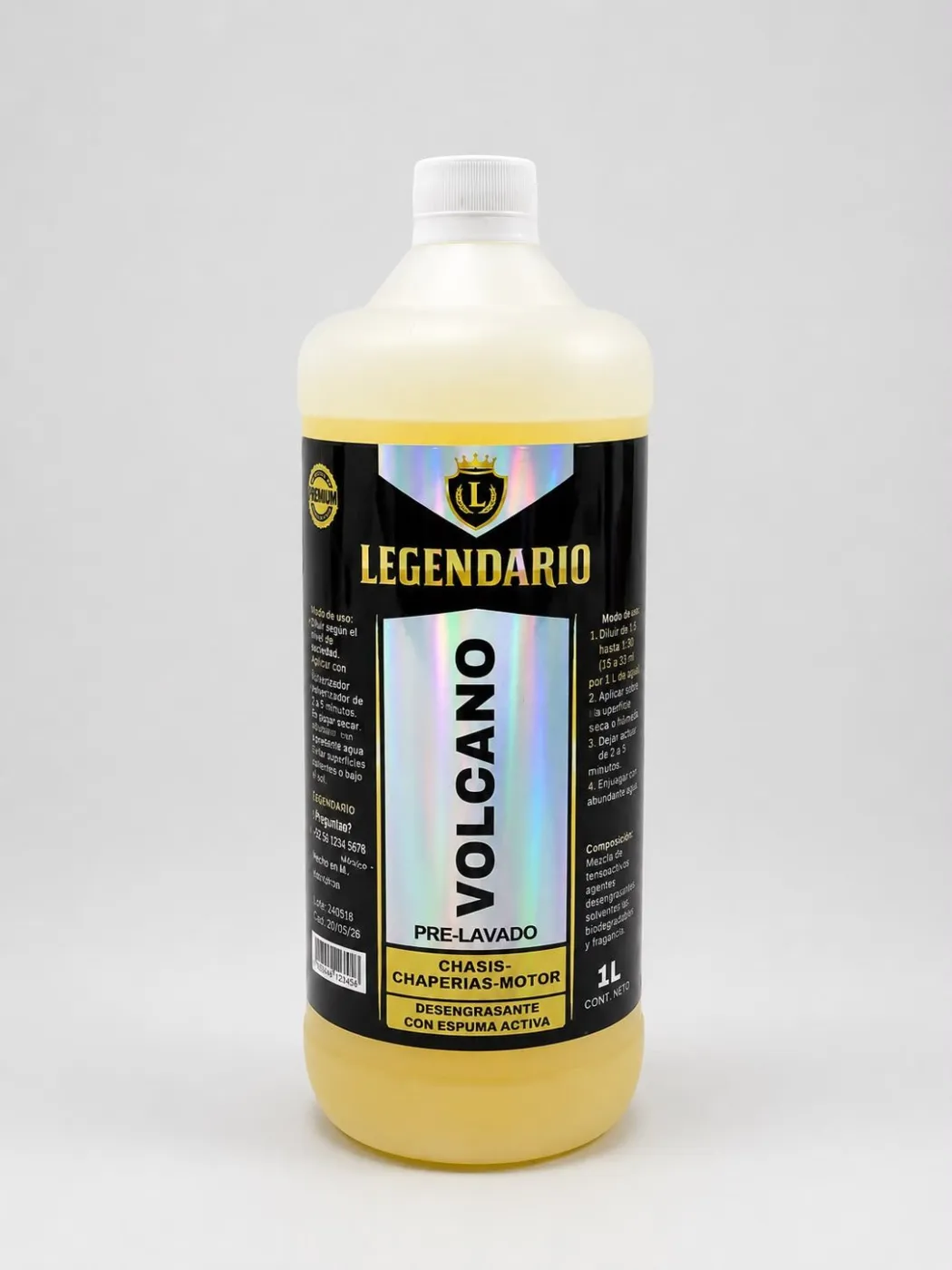 VOLCANO PRE-LAVADO LEGENDARIO, 1LT