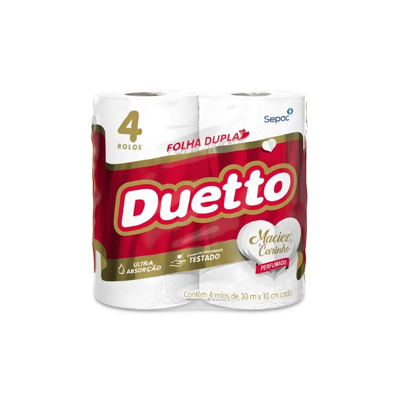 PAPEL HIGIÉNICO DUETTO 4R DOBLE HOJA PERFUM