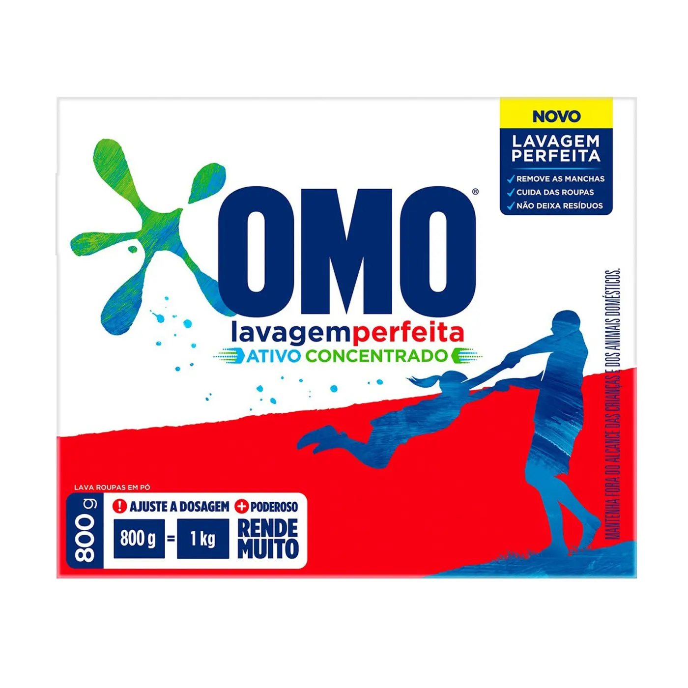 JABON EN POLVO OMO  800GR CARTON LAVADO PERFECTO