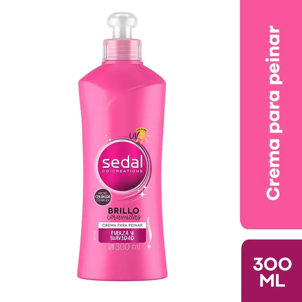 CREMA PARA PEINAR SEDAL  BRILLO CERAMIDAS X 300