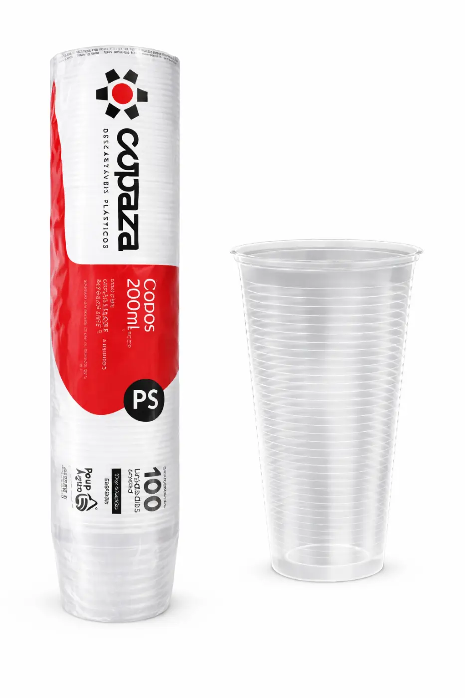 VASO PLASTICP COPAZA 200ML 100U