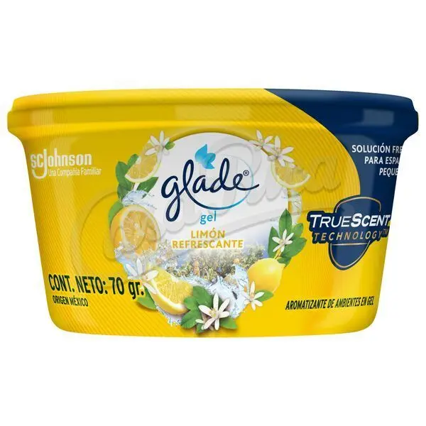 PERFUME AUTOMOTIVO GLADE  GEL  LIMÓN
