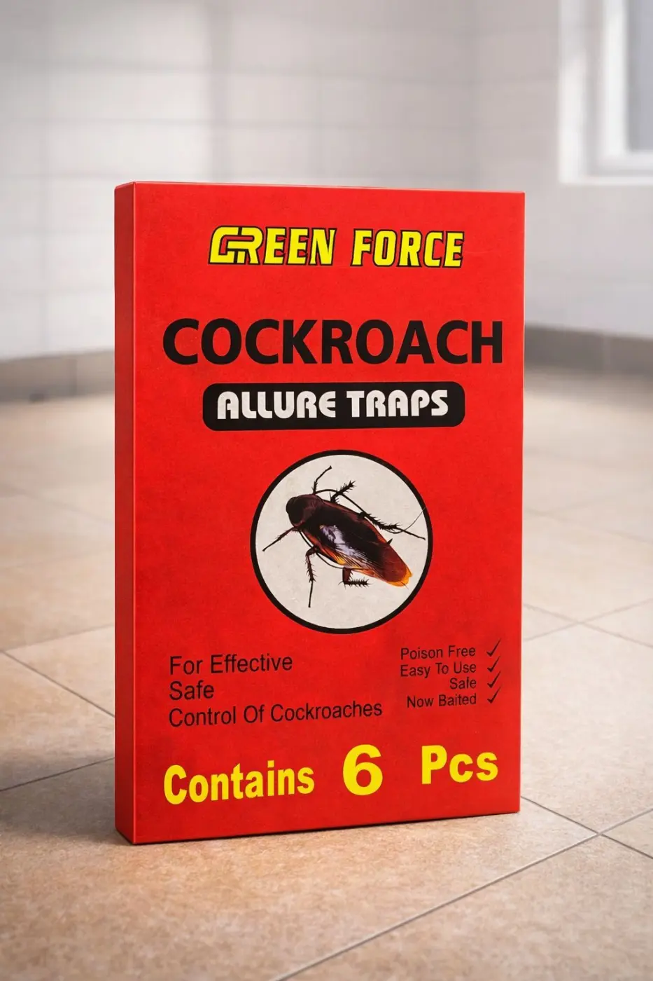 TRAMPA ADHESIVA P/ CUCARACHA 6 PIEZAS