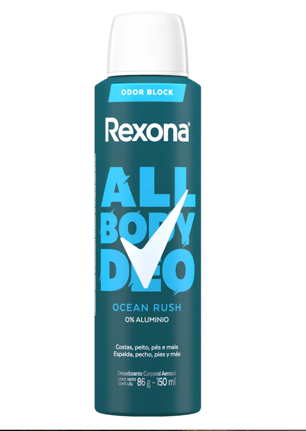 DESODORANTE AEROSOL OCEAN RUSH, REXONA 150ML