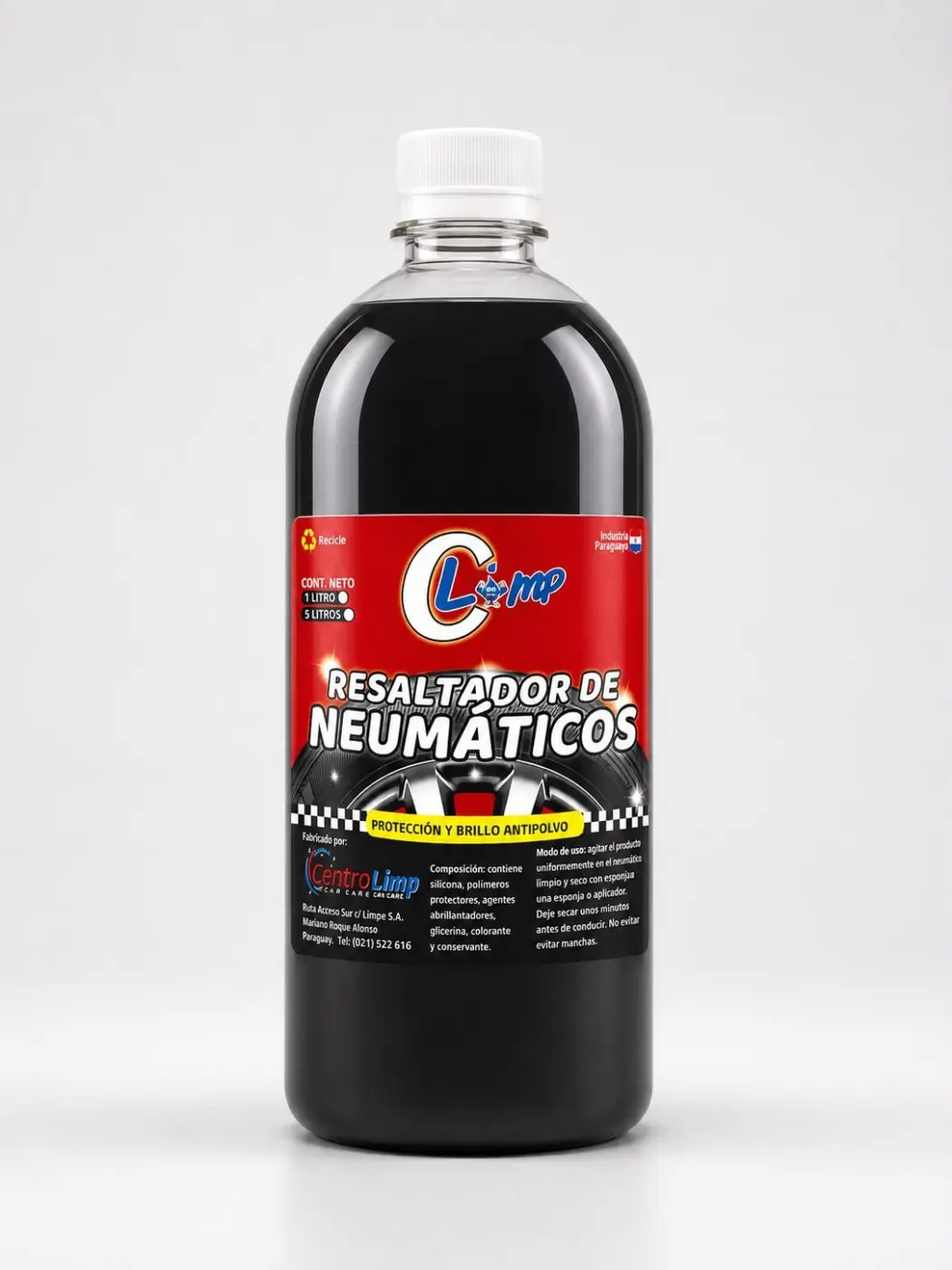 RESALTADOR DE NEUMATICOS NEGRO, CLIMP - 1LT