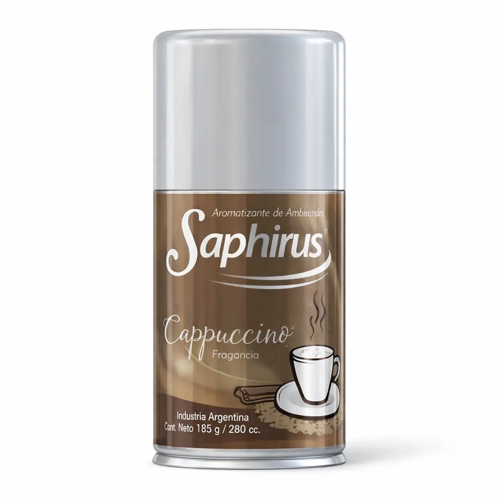 DESODORANTE AMBIENTAL  SAPHIRUS AEROSOL CAPPUCCINO 280CC